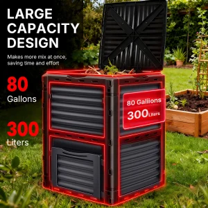 300L Plastic Garden Compost Bin