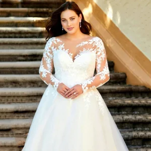 Simple Ball Gown Wedding Dress Plus Size