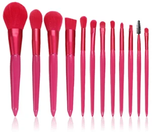 12 PCS Red Mini Cute Wholesale Make up Tools Professional Powder Brush Makeup Brush Set