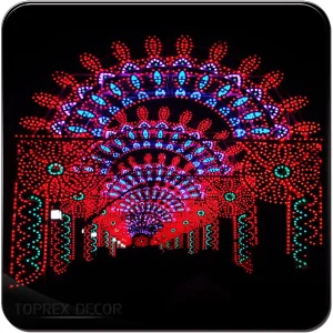 أفكار تزيين عيد الميلاد الخارجية باستخدام ضوء أرضي مقوس LED من توبريكس ديكور