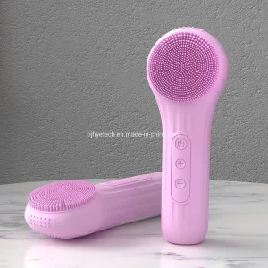 Newest Electric Facial Cleansing Brush Silicone Facial Cleaning Brush for Pore Cleaner Heating Ipx 7 Waterproof