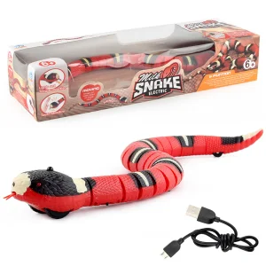 Smart Sensing Snake Cat Toys Electric Interactive Toys for Cats USB Charging Cat Accessories for Pet Dogs Game Play Toy