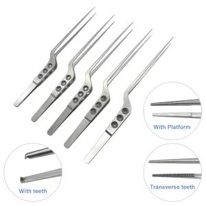 Stainless Steel Micro Bayonet Forceps