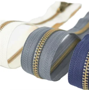 Customization 5# Brass Zipper Teeth Close End Open End Two Way Custom Metal Zippers for Clothing Bags Luggage