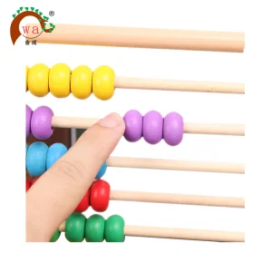 Arithmetic Tool Kids Math Learning Wooden Abacus