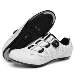New Style Cycling Shoes Double Lock Closure Men Women Road &amp; Mountain Bike Hard Rubber Sole Wear-Resistant Support