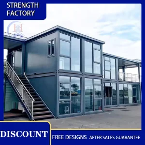 Customized Detachable 2 Floors Luxury Prefabricated Mobile Home Modular House Tiny Home Prefab Container Houses Villa