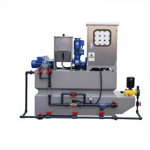 Automatic Integrated Dosing Plant Three Chamber Continuous Preparation For Municipal Sludge Dewatering PAM Dosing