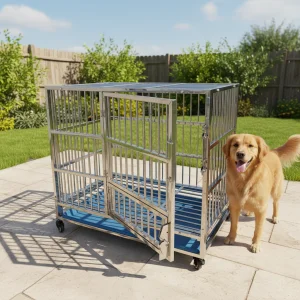Stainless Steel Dog Crate Heavy Duty Pet Cage