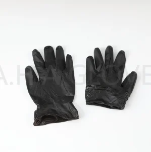 Black Food Grade Preparation Powder Free Powdered Disposable Vinyl Glove with ISO CE