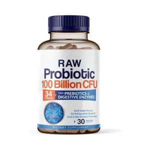 Raw Probiotics Powder Supplement