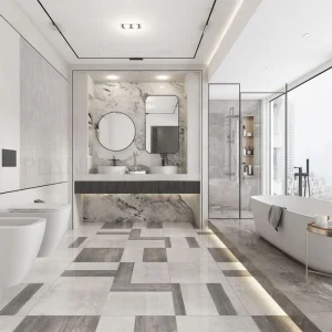 45 Inch Wall Washbasin Commercial Bathroom Double Sink Bathroom Vanity Cabinets Box