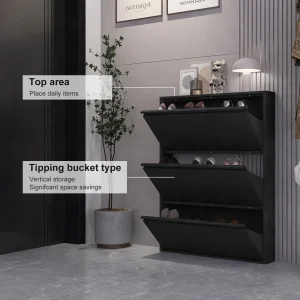 Wall-Mounted Steel Shoe Cabinet