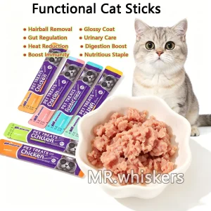 2026 Bestseller Gut Health Care Liquid Cat Sticks 60% High Meat Content No Additives Wet Cat Treat Accept Small Batch Orders