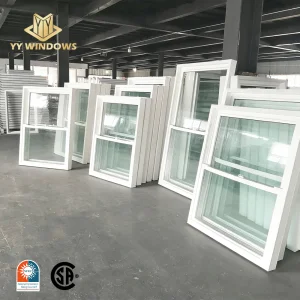 Factory Directly Supply High Airtightness Residential System Double Glazing Vinyl Upvc Pvc Single Hung windows
