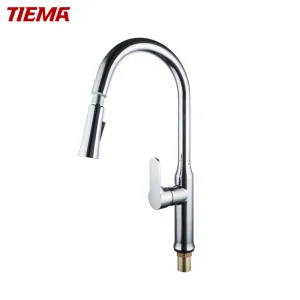 Tiema Single Lever Hot Cold Water Pull out Kitchen Faucet