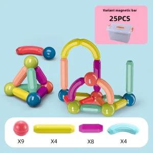 51 Variant Magnetic Rod Children's Assembled Magnetic Building Blocks Early Education Puzzles Factory Stock Wholesale