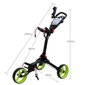 Quick Easily Foldable Electric 3 Golf Cart Trolley Wholesale China Bags Max Silver USB Set Umbrella Cup Accessory Push 4
