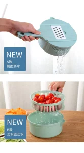 Hot Sale Biodegradable Multi-Functional Vegetable Slicer Manual Veggie Chopper Cutter with Hand Protector