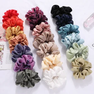 High Quality Custom Silk Satin Hair Scrunchies
