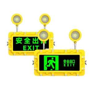 ATEX Wall Hanging LED Explosion Proof Backup Indicator Emergency Exit Sign Light