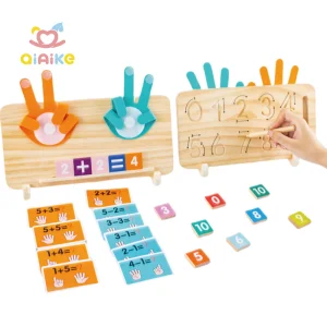New Montessori Math Manipulatives Games Kids Finger Counting Math Number Blocks Preschool Learning Toys for Toddlers 2-4 CPC CEC