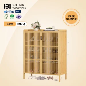 BH 5 Tier Large Capacity Wooden Modern Space Saving Shoe Rack
