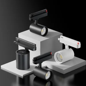 Modern Design Indoor COB LED Track Lighting Dimmable Adjustable Spotlight for Museum Gallery Shopping Aluminum Lamp Body