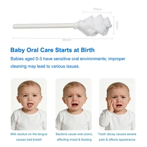 Free Samples | Factory Wholesale Professional Safe Disposable Baby Gauze Oral Cleaners Paper-Rod Tongue Brushes