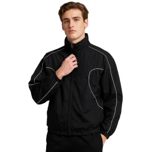 Manufacturer Custom Designer Waterpoof Stand Collar 3M Reflective Strip Zip Up Windbreaker Jacket For Men