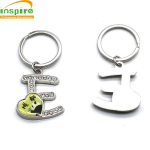 Custom Wholesale Souvenir Promotional Gift Free Samples Metal Letter Key Ring