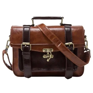 Wholesale Vintage Leather Shoulder Bag Preppy Messenger Bag Manufacturer, Supplier
