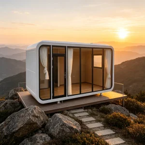 Factory Customized Modern Luxury Prefabricated Modular apple Cabin Small Houses Suitable for Mountain Viewing Huts
