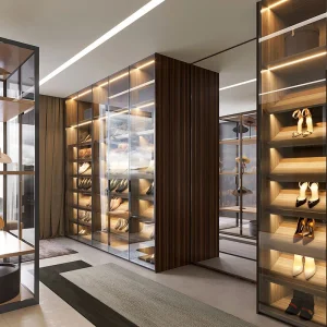 Custom Nordic Style Open Walk in Closet Bedroom Wardrobe Clothes Cabinets Home Furniture Bedroom Sets Modern Bedroom Accessories