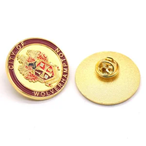 Factory Custom Made Gold Plated Round Metal Alloy Police Award Medal Manufacturer Customized 30mm Soft Enamel Logo Military Emblem Bespoke Price Lapel Pin Badge