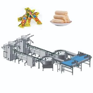 Linha de Embalagem Automática de Barras de Proteína