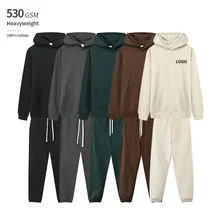 Custom Logo High Quality Clothes Heavyweight Pullover Hoodies and Jogger Set