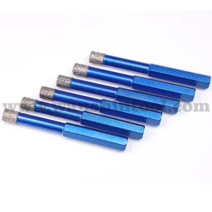 Cortador de azulejos seco de diamante con vástago hexagonal, broca de núcleo HSS para cerámica y mármol