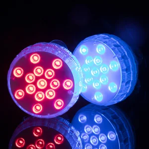 IP68 Wireless RF Remote Control RGB LED Underwater Swimming Pool Light Suction Cup Magnets Diving Light for Party Vase Fountain