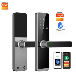 Interior Wooden Door Smart Digital Locks Fingerprint Code Key APP Mortise 5050