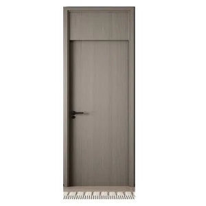 Chinese Supplier Bathroom Plastic Door Black Moisture-Proof with Handles WPC Door for Toilet