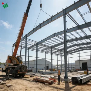 Commercial Metal Steel Frame Prefab Structure Building Epoxy Coated S355jr