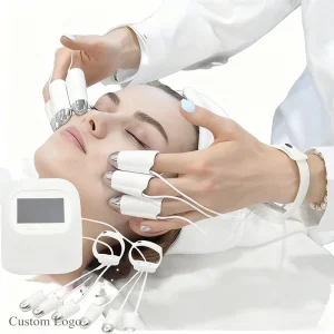 Professional Electric Microcurrent Facial Device Ems Microcurrent Gloves Facial Massager Face Goldfinger Golden Finger Machine