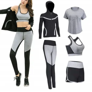 Women's 5 Piece Yoga Sports Suit