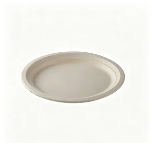 32cm Natural Sugarcane Bagasse Plate
