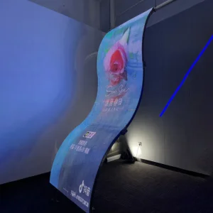 High Brightness LED Transparent Flexible Film Display for Shopping Malls