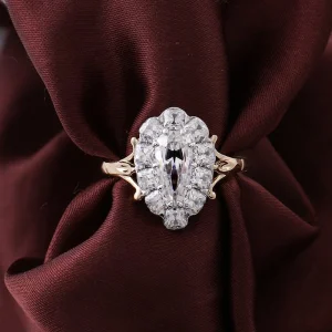 Pear Cut Moissanite Ring Luxury Jewelry 14K Yellow Gold Fine Jewelry Moissanite Diamond Ring