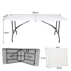 Durable 6FT HDPE Folding Table for Indoor and Outdoor Events