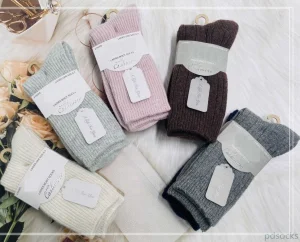 Meias térmicas de lã para adultos com 10% meias de bota de caxemira