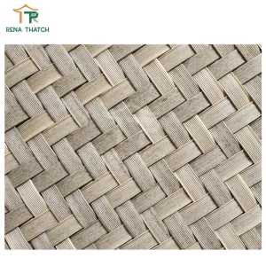 Recyclable Artificial Plastic Bamboo Synthetic Rattan Weaving Sheet Weave Rattan Mat